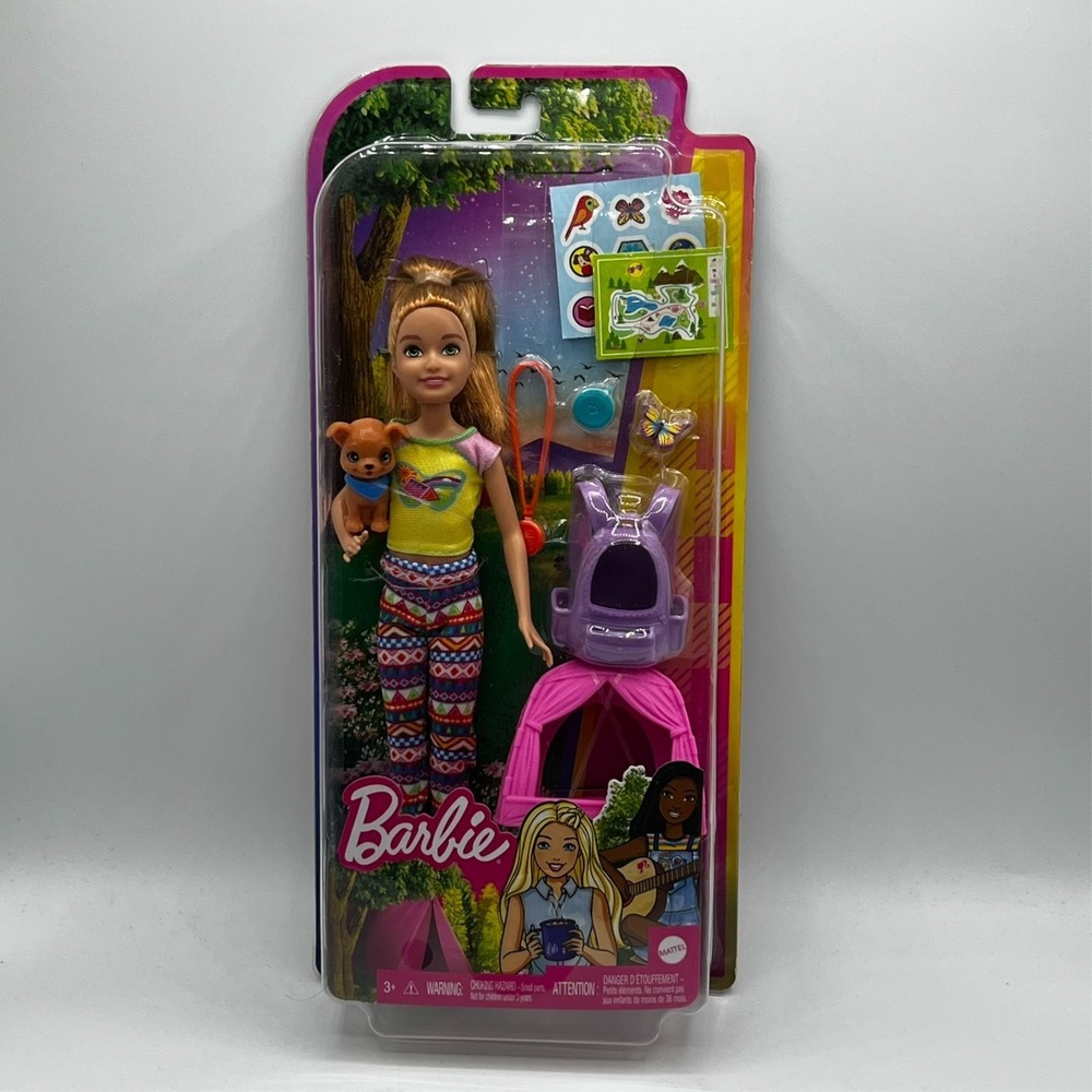 Barbie It Takes Two Stacie Camping Doll Playset w/Pet Puppy & Accessories